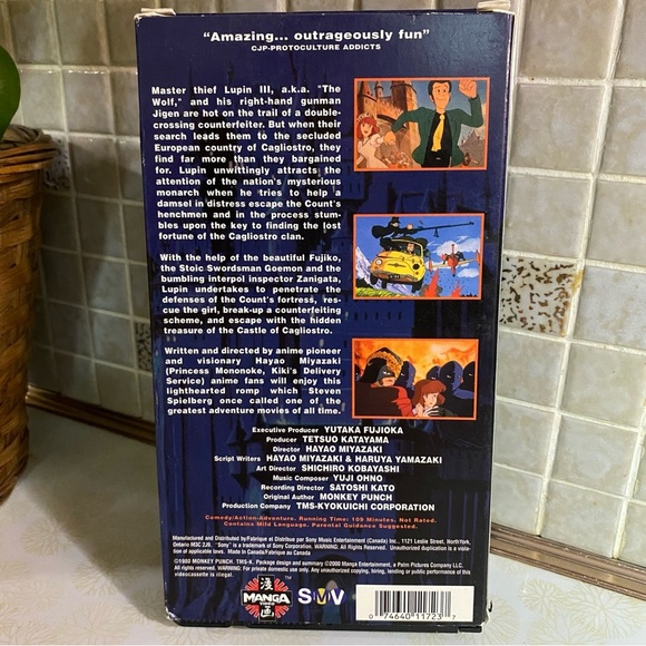 Vintage Hayao Miyazaki VHS movie The Castle of Cagliostro Anime classic Manga - Picture 3 of 5